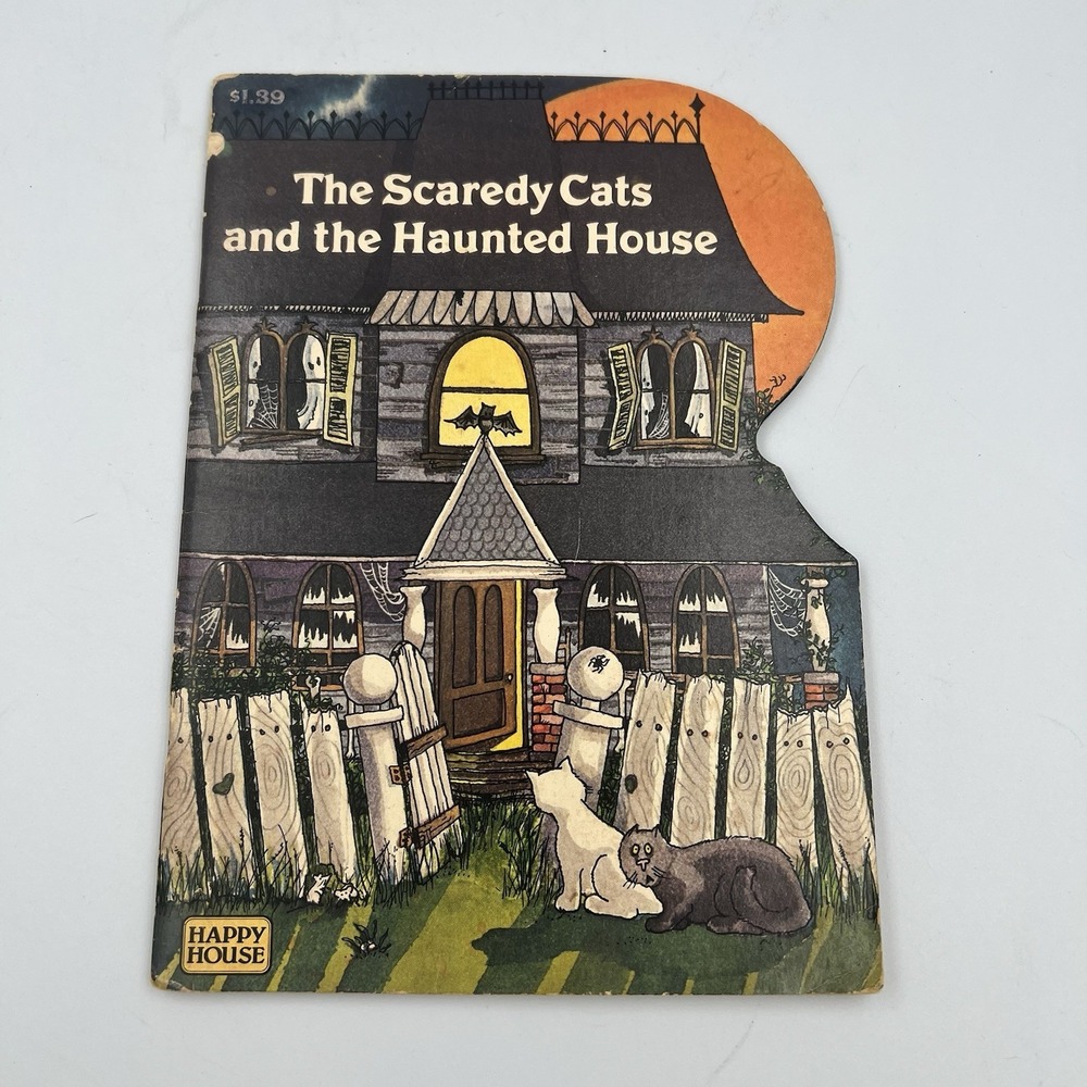 VTG 1982 The Scaredy Cats and The Haunted House Halloween Book By Cindy Wheeler